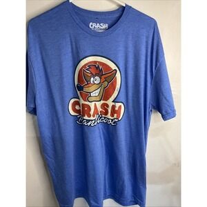 Sony Activision Crash Bandicoot Heather Blue Men's T-Shirt‎ XL RN#117508